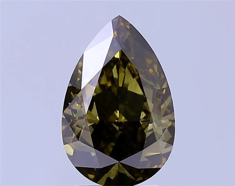 3.05ct Pear Lab Grown Diamond (Colour Fancy Yellow Gray, Clarity SI1, IGI Certified)