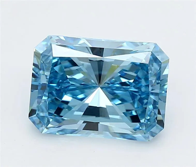 3.05ct Radiant Lab Grown Diamond (Colour Fancy Vivid Blue, Clarity VS1, IGI Certified)