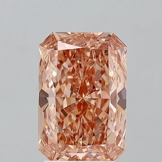 3.05ct Radiant Lab Grown Diamond (Colour Fancy Vivid Orange Pink, Clarity VVS2, IGI Certified)