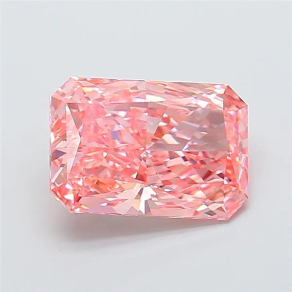 3.05ct Radiant Lab Grown Diamond (Colour Fancy Vivid Pink, Clarity VVS1, IGI Certified)