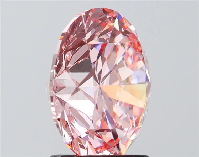 3.05ct Round Lab Grown Diamond (Colour Fancy Intense Pink, Clarity VS2, Cut ID, IGI Certified)