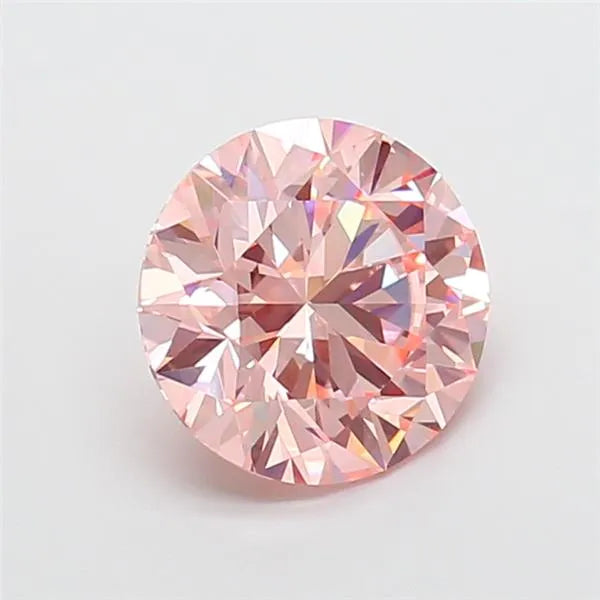 3.05ct Round Lab Grown Diamond (Colour Fancy Intense Pink, Clarity VVS2, Cut ID, IGI Certified)