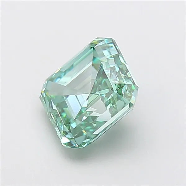 3.06ct Asscher Lab Grown Diamond (Colour Fancy Vivid Green, Clarity VVS2, IGI Certified)