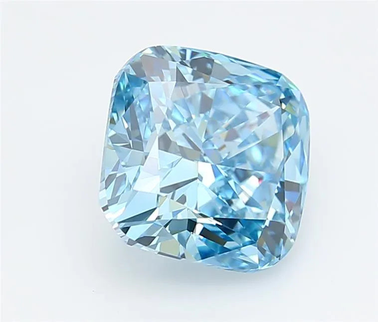 3.06ct Cushion modified Lab Grown Diamond (Colour Fancy Vivid Blue, Clarity VVS1, IGI Certified)