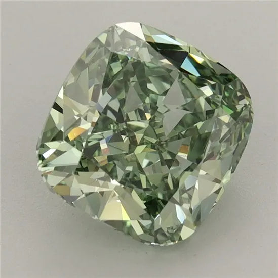 3.06ct Cushion modified Lab Grown Diamond (Colour Fancy Vivid Green, Clarity VVS1, IGI Certified)