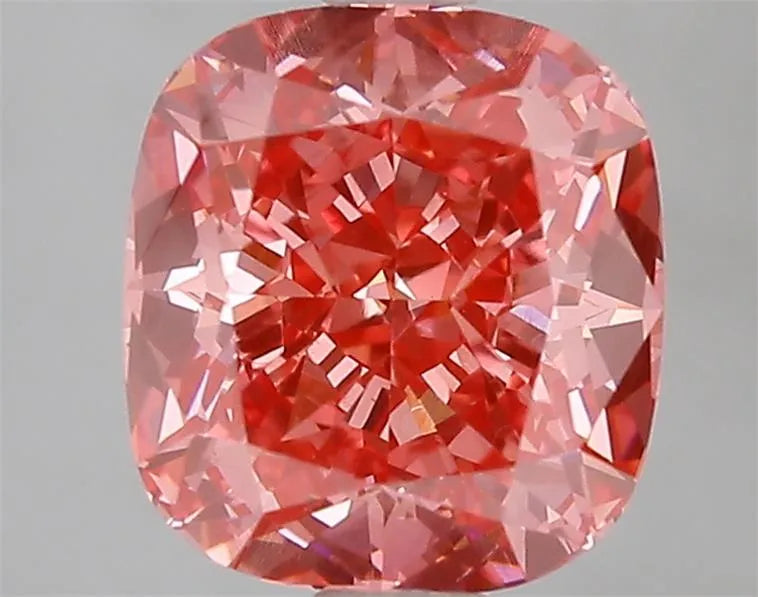3.06ct Cushion modified Lab Grown Diamond (Colour Fancy Vivid Pink, Clarity VS1, IGI Certified)