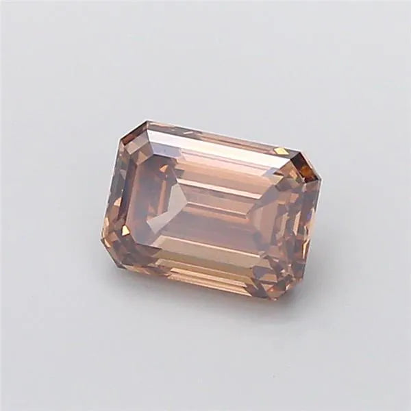 3.06ct Emerald Lab Grown Diamond (Colour Fancy Brown, Clarity VVS2, IGI Certified)