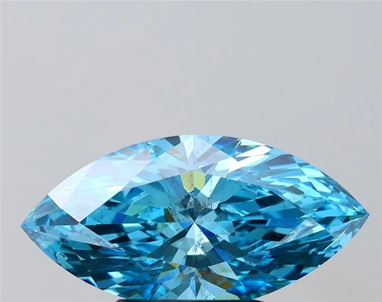 3.06ct Marquise Lab Grown Diamond (Colour Fancy Vivid Blue, Clarity SI1, IGI Certified)