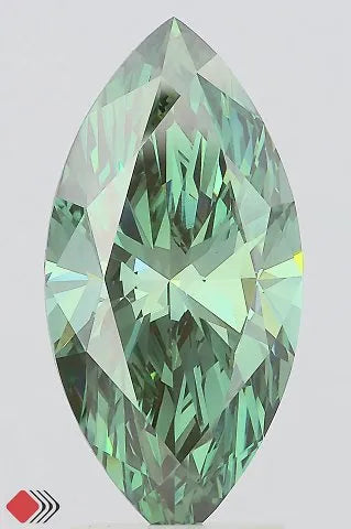 3.06ct Marquise Lab Grown Diamond (Colour Fancy Vivid Green, Clarity VS1, IGI Certified)
