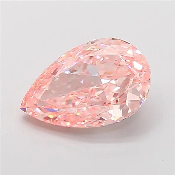 3.06ct Pear Lab Grown Diamond (Colour Fancy Intense Pink, Clarity VVS2, IGI Certified)