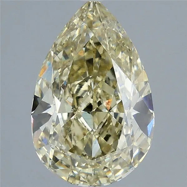 3.06ct Pear Lab Grown Diamond (Colour Fancy Light Yellow, Clarity VVS2, IGI Certified)