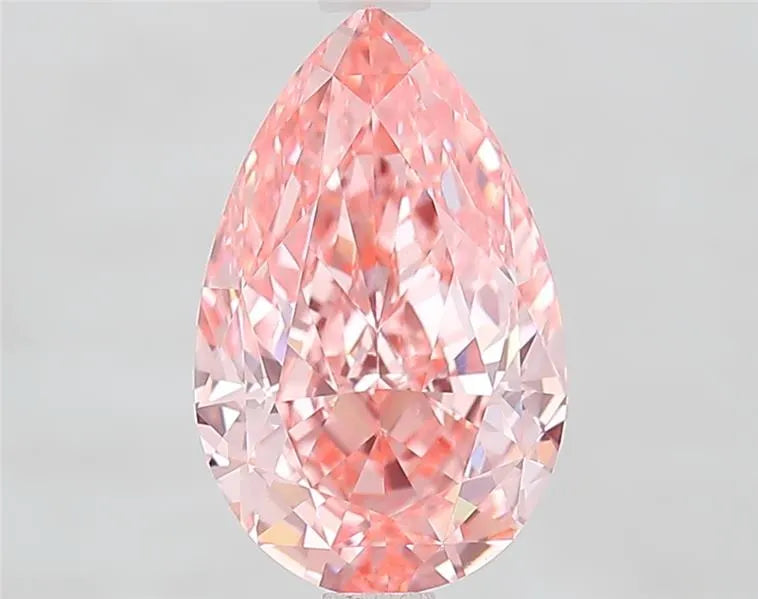 3.06ct Pear Lab Grown Diamond (Colour Fancy Vivid Pink, Clarity VVS2, IGI Certified)