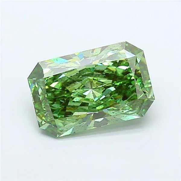 3.06ct Radiant Lab Grown Diamond (Colour Fancy Vivid Green, Clarity SI2, IGI Certified)