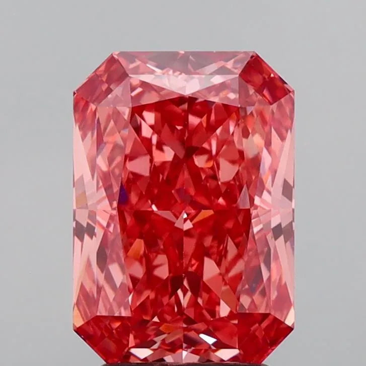3.06ct Radiant Lab Grown Diamond (Colour Fancy Vivid Pink, Clarity VVS2, IGI Certified)