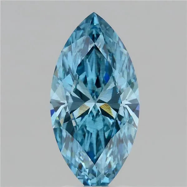 3.07ct Marquise Lab Grown Diamond (Colour Fancy Vivid Blue, Clarity SI1, IGI Certified)