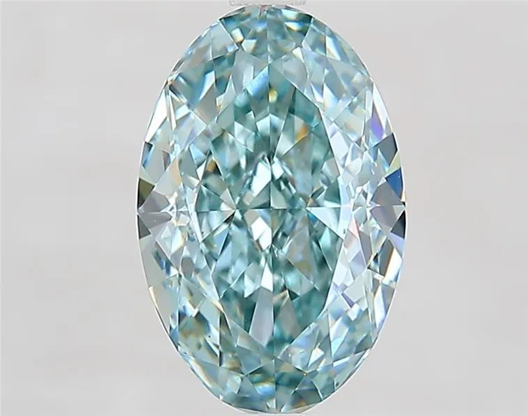 3.07ct Oval Lab Grown Diamond (Colour Fancy Intense Green, Clarity VS1, IGI Certified)