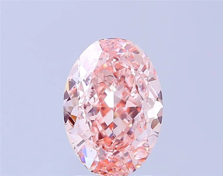 3.07ct Oval Lab Grown Diamond (Colour Fancy Intense Pink, Clarity VS2, IGI Certified)