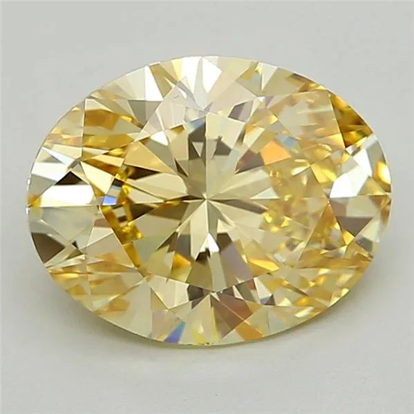 3.07ct Oval Lab Grown Diamond (Colour Fancy Yellow, Clarity VS1, IGI Certified)