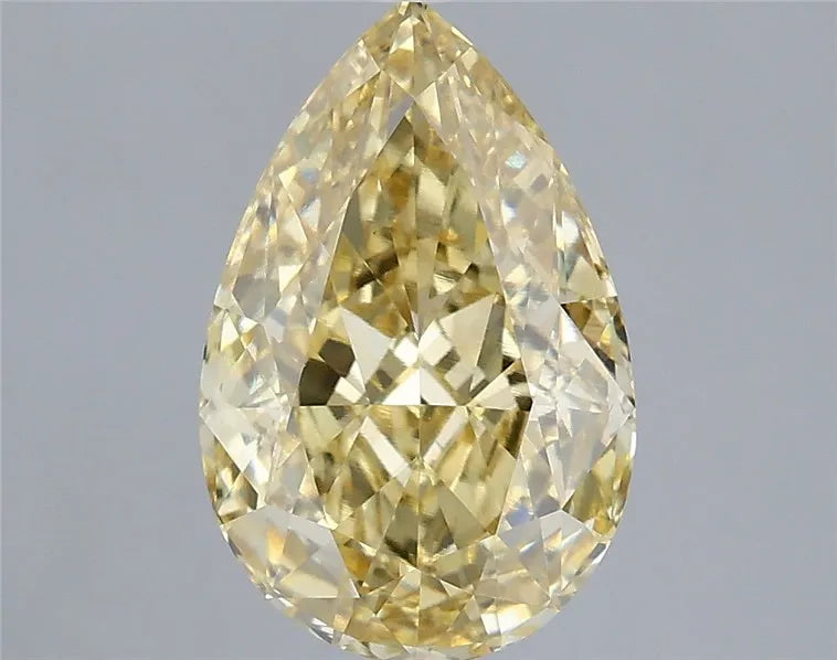 3.07ct Pear Lab Grown Diamond (Colour Fancy Intense Yellow, Clarity VVS2, IGI Certified)