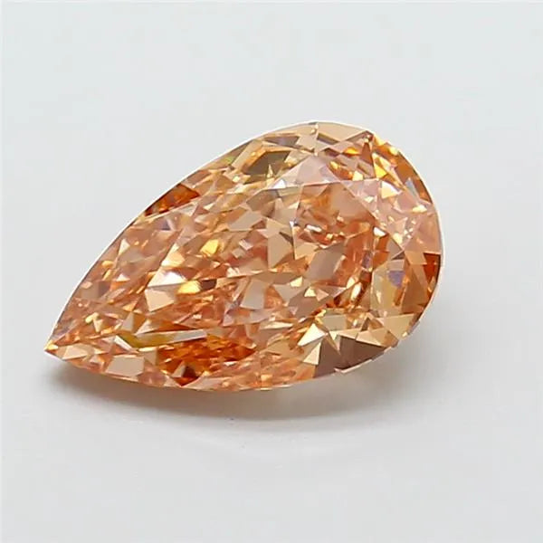 3.07ct Pear Lab Grown Diamond (Colour Fancy Light Brown, Clarity VVS2, IGI Certified)