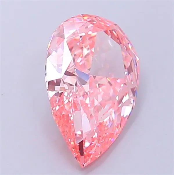 3.07ct Pear Lab Grown Diamond (Colour Fancy Vivid Pink, Clarity VS1, IGI Certified)