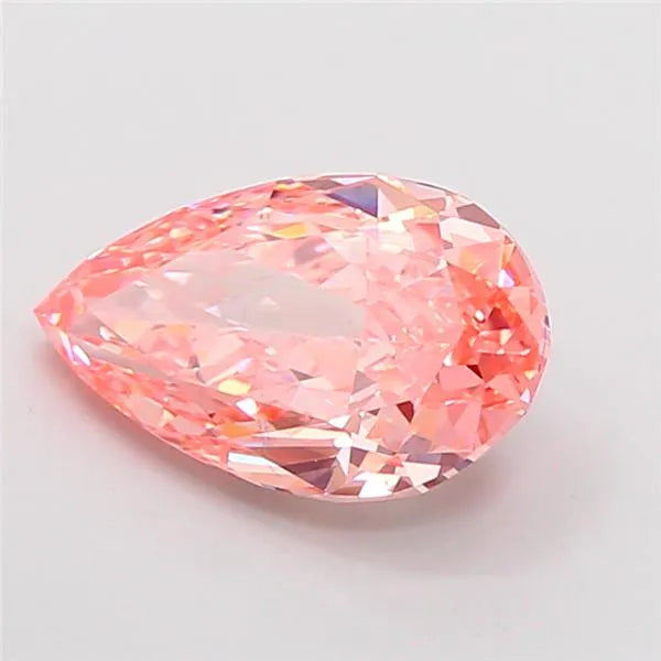 3.07ct Pear Lab Grown Diamond (Colour Fancy Vivid Pink, Clarity VS2, IGI Certified)