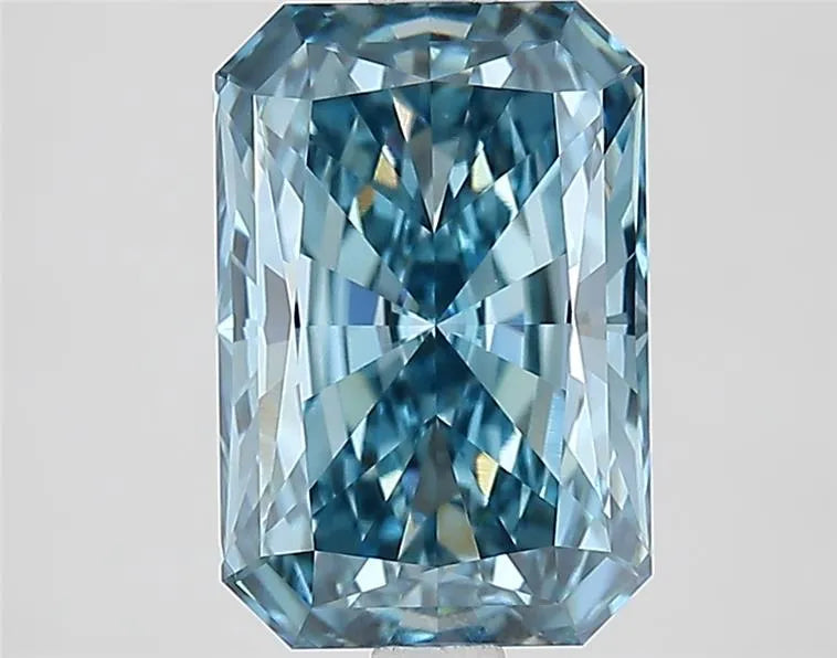 3.07ct Radiant Lab Grown Diamond (Colour Fancy Vivid Blue, Clarity VVS2, IGI Certified)