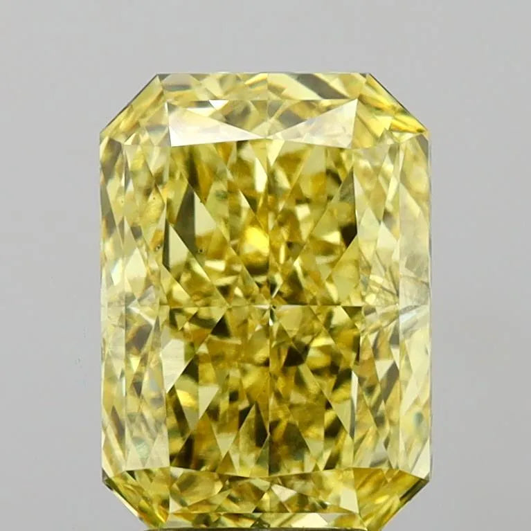 3.07ct Radiant Lab Grown Diamond (Colour Fancy Vivid Yellow, Clarity SI1, IGI Certified)