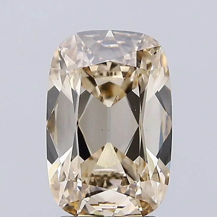 3.08ct Cushion brilliant Lab Grown Diamond (Colour Fancy Light Brown, Clarity VS1, IGI Certified)