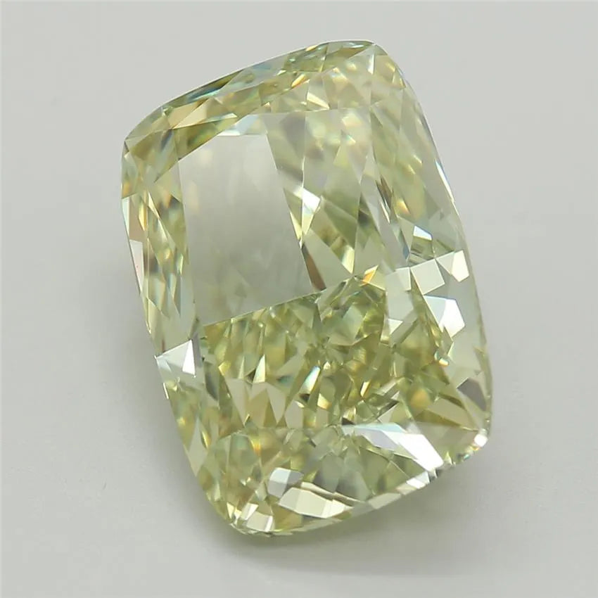 3.08ct Cushion modified Lab Grown Diamond (Colour Fancy Intense Yellow Green, Clarity VVS2, IGI Certified)