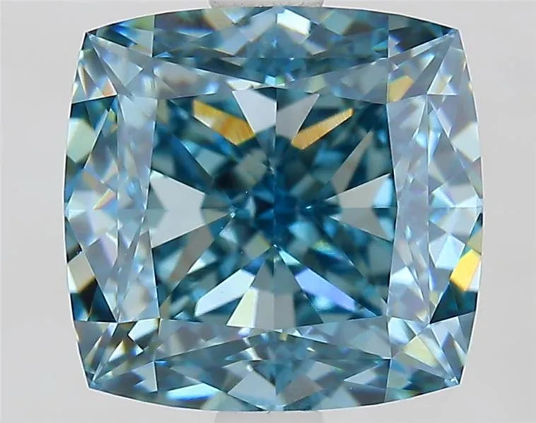 3.08ct Cushion modified Lab Grown Diamond (Colour Fancy Vivid Blue, Clarity VVS1, IGI Certified)