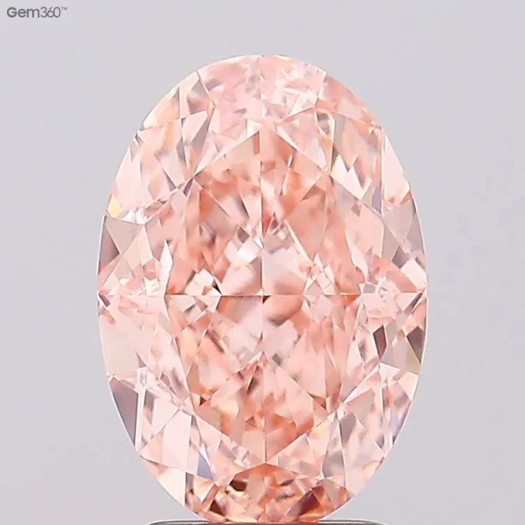 3.08ct Oval Lab Grown Diamond (Colour Fancy Brownish Orange, Clarity VVS2, IGI Certified)