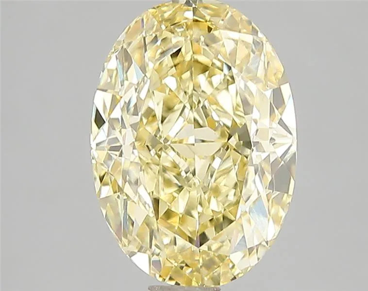 3.08ct Oval Lab Grown Diamond (Colour Fancy Vivid Yellow, Clarity VS2, IGI Certified)