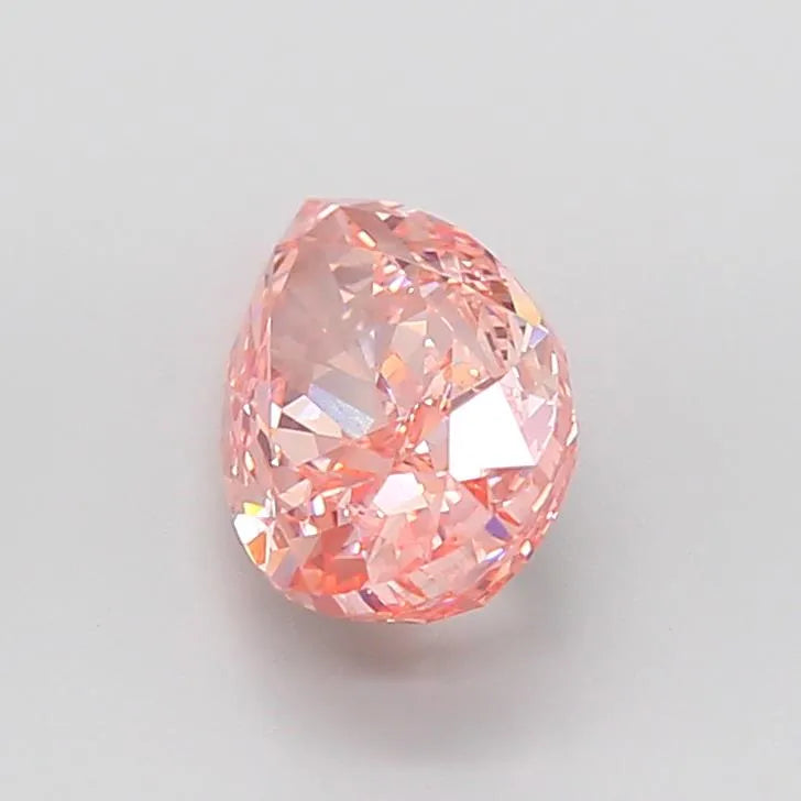 3.08ct Pear Lab Grown Diamond (Colour Fancy Vivid Pink, Clarity VVS2, IGI Certified)