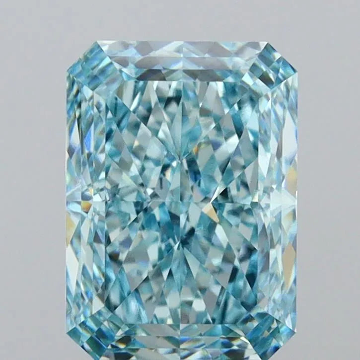 3.08ct Radiant Lab Grown Diamond (Colour Fancy Vivid Blue, Clarity VVS2, IGI Certified)