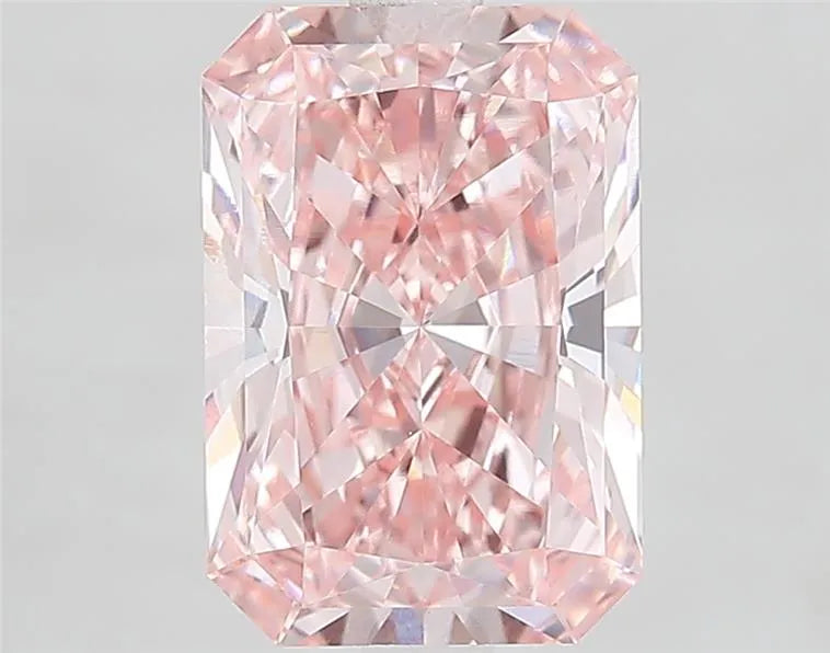 3.08ct Radiant Lab Grown Diamond (Colour Fancy Vivid Pink, Clarity VVS2, IGI Certified)