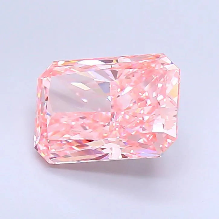 3.08ct Radiant Lab Grown Diamond (Colour Fancy Vivid Pink, Clarity VVS2, IGI Certified)