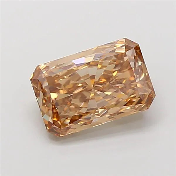 3.08ct Radiant Lab Grown Diamond (Colour Fancy Yellow Brown, Clarity VS1, IGI Certified)