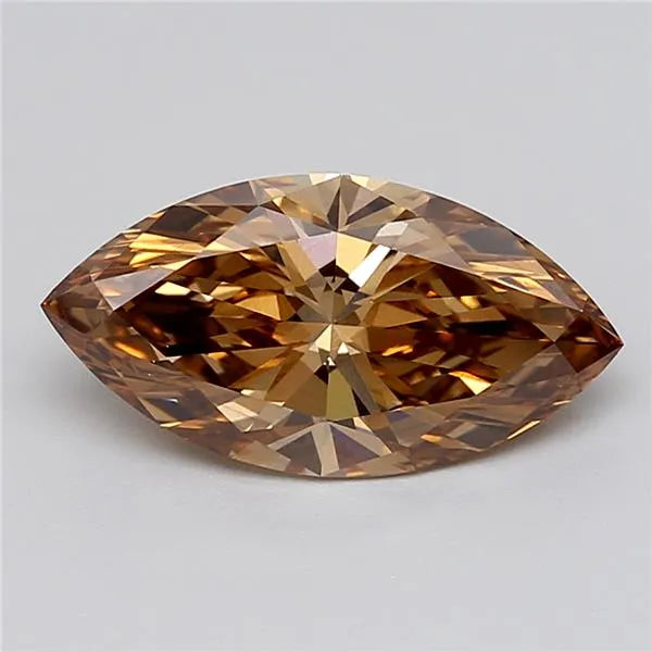3.09ct Marquise Lab Grown Diamond (Colour Fancy Light Brown, Clarity VVS2, IGI Certified)