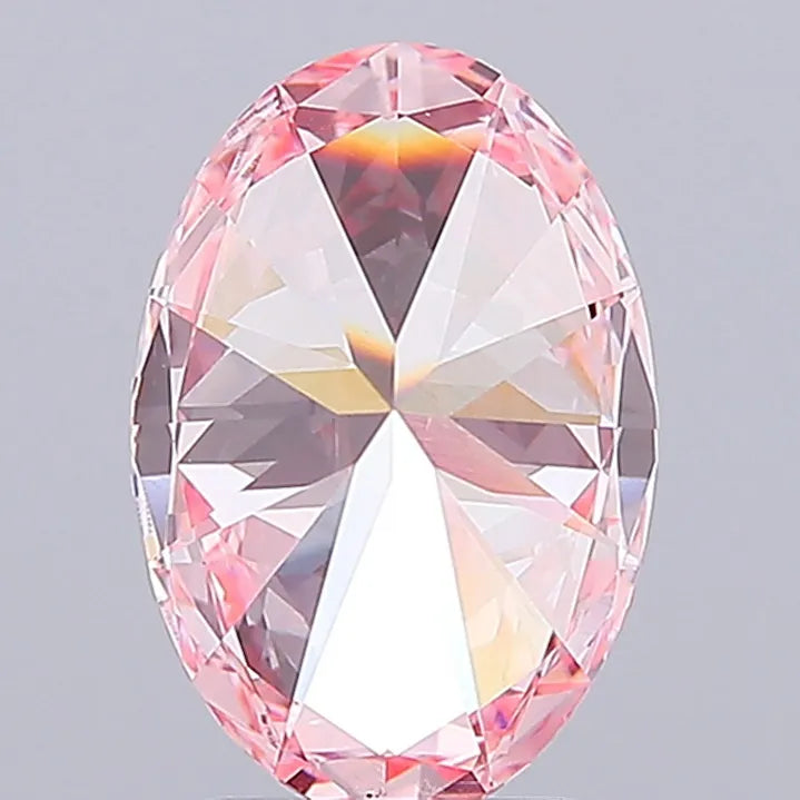 3.09ct Oval Lab Grown Diamond (Colour Fancy Vivid Pink, Clarity VS1, IGI Certified)