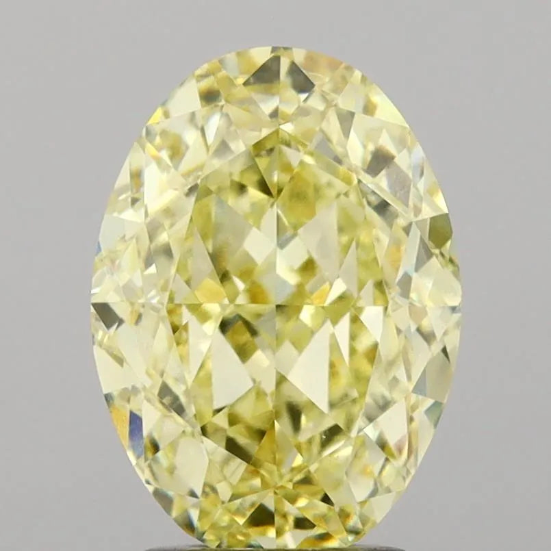 3.09ct Oval Lab Grown Diamond (Colour Fancy Yellow, Clarity VVS2, IGI Certified)