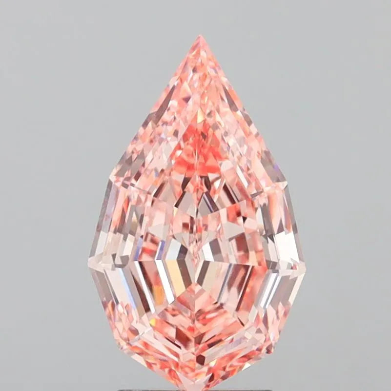 3.09ct Pear Lab Grown Diamond (Colour Fancy Vivid Pink, Clarity VVS2, IGI Certified)