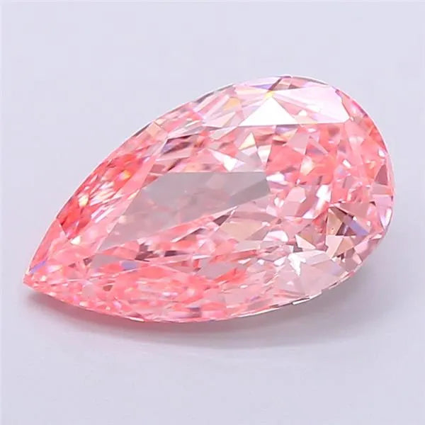 3.09ct Pear Lab Grown Diamond (Colour Fancy Vivid Pink, Clarity VVS2, IGI Certified)