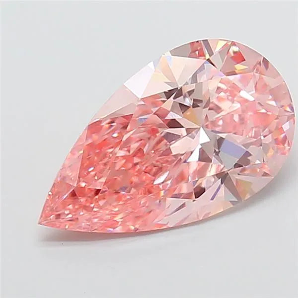 3.09ct Pear Lab Grown Diamond (Colour Fancy Vivid Pink, Clarity VVS2, IGI Certified)