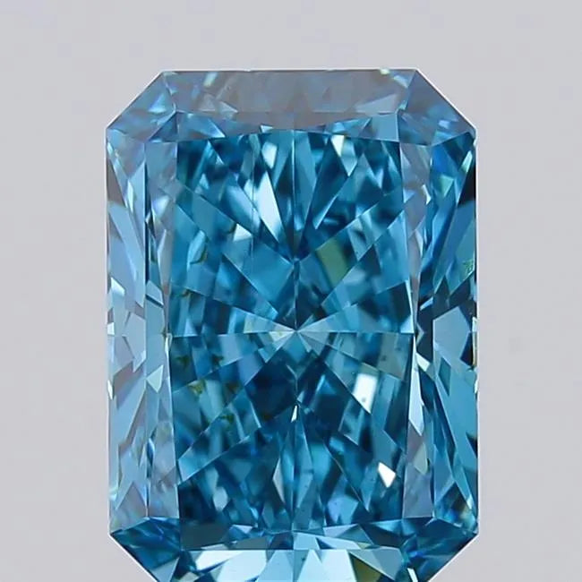 3.09ct Radiant Lab Grown Diamond (Colour Fancy Vivid Blue, Clarity SI1, IGI Certified)