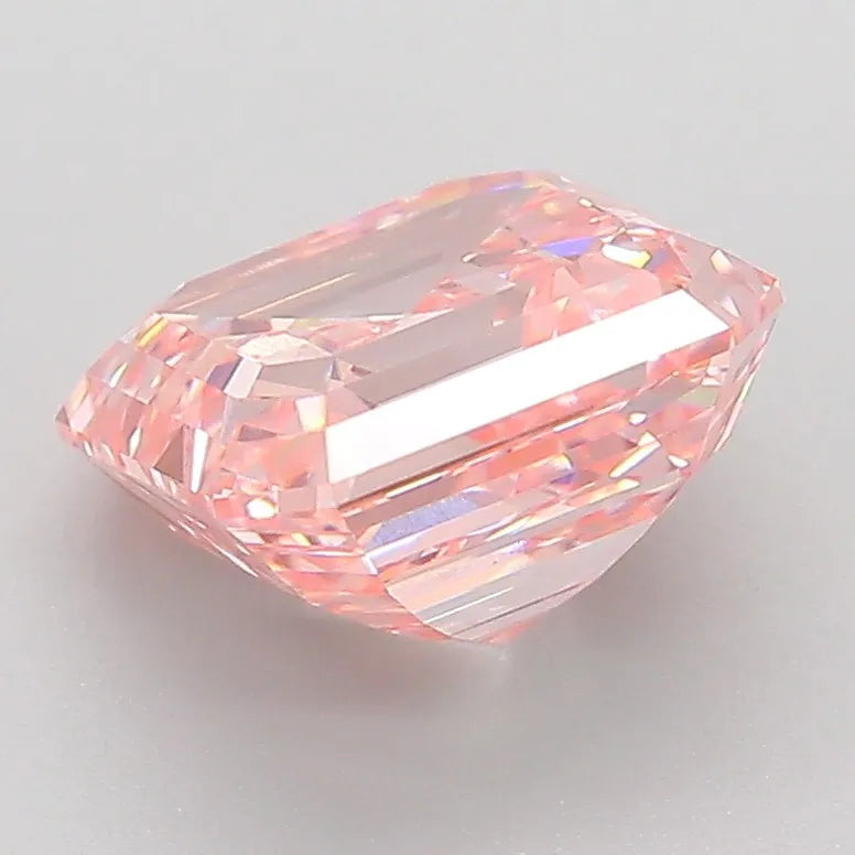 3.10ct Asscher Lab Grown Diamond (Colour Fancy Vivid Pink, Clarity VVS2, IGI Certified)
