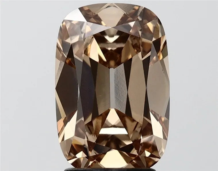 3.10ct Cushion Lab Grown Diamond (Colour Fancy Light Brown, Clarity VS1, IGI Certified)