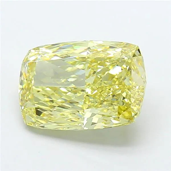 3.10ct Cushion modified Lab Grown Diamond (Colour Fancy Intense Yellow, Clarity VS1, IGI Certified)