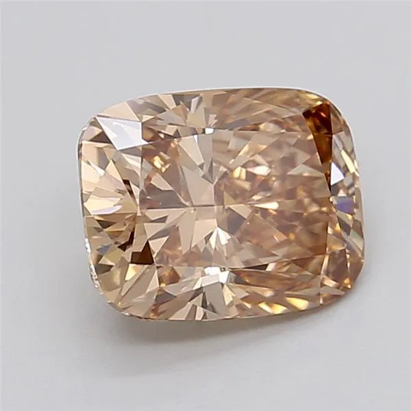 3.10ct Cushion modified Lab Grown Diamond (Colour Fancy Light Brown, Clarity VVS2, IGI Certified)