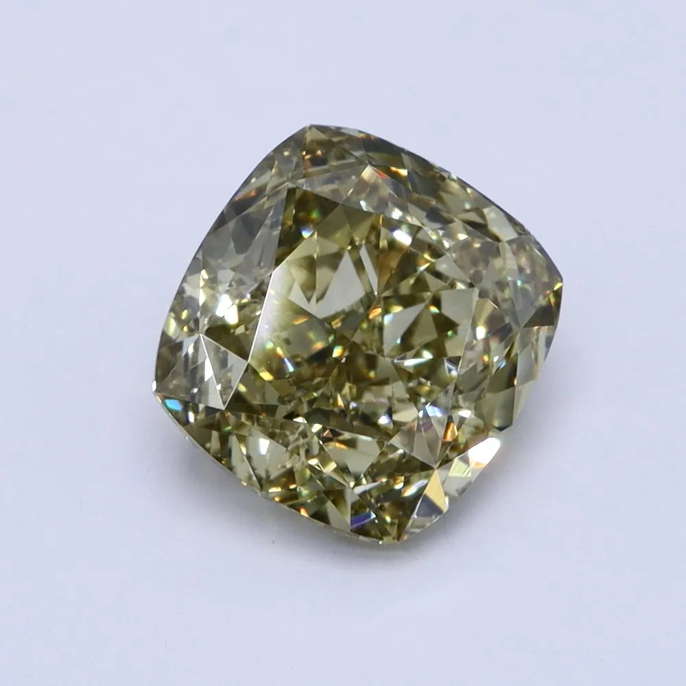 3.10ct Cushion modified Natural Diamond (Colour Fancy Brownish Yellow, Clarity VS1, GIA Certified)